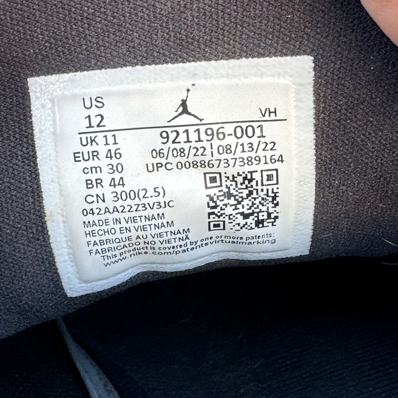 Jordan Flight Origin 4 Black/White Sneakers Men's Shoes 921196-001 New Size 12‎ - Picture 6 of 8